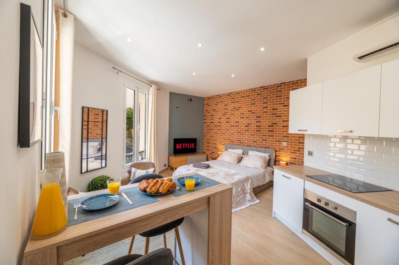 Grand Studio Climatise Tres Proche Monaco Beausoleil Bagian luar foto